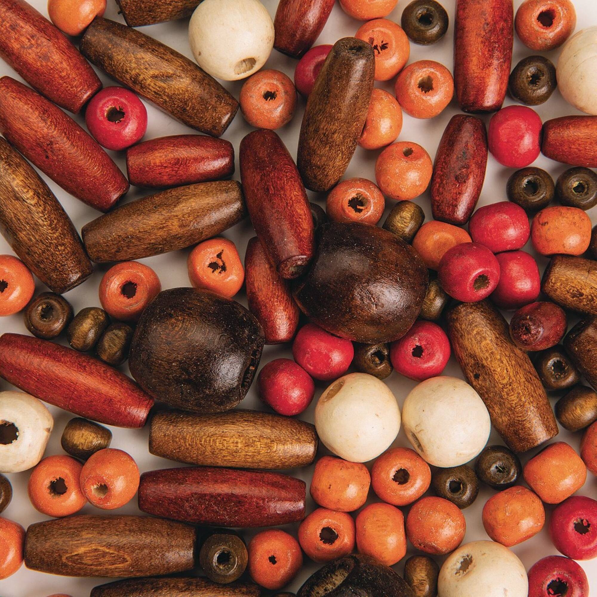 S&S® Worldwide Brown Wooden Mix Shape Beads
